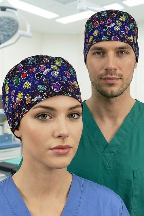 Among Us Desenli Unisex Cerrahi Bone Hemşire ve Doktor Bone