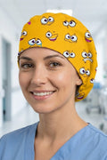 Emoji Desenli Cerrahi Bone Unisex – Likralı Doktor Hemşire Bonesi