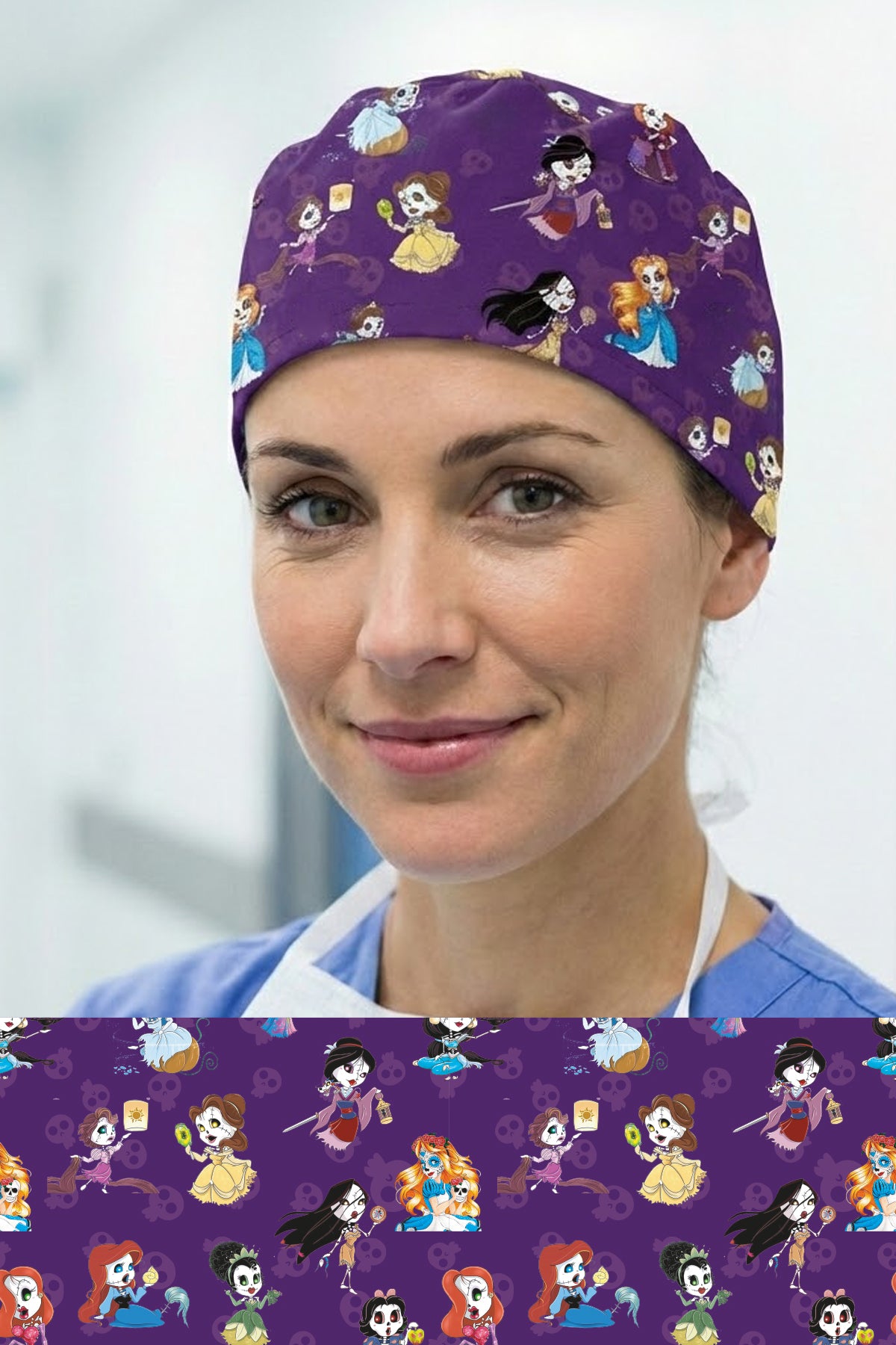 Cadılar Desenli Unisex Cerrahi Bone Hemşire ve Doktor Bone