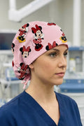 Minnie Mouse Desenli Cerrahi Bone Unisex – Likralı Doktor Hemşire Bonesi