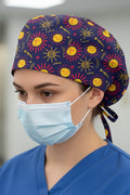 SunSunSun Desenli Cerrahi Bone Unisex – Likralı Doktor Hemşire Bonesi