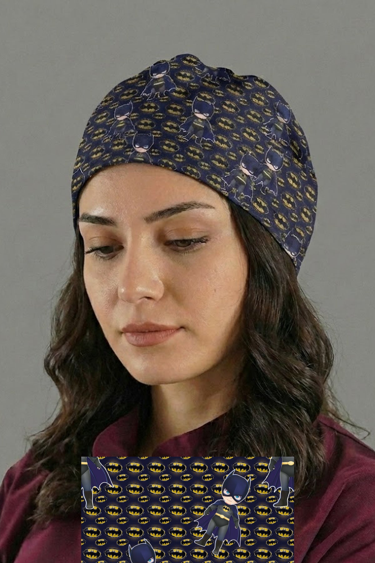 Batman 1 Desenli Unisex Cerrahi Bone Hemşire ve Doktor Bone