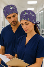 Uzaylı Desenli Unisex Cerrahi Bone Hemşire ve Doktor Bone
