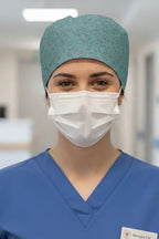 Kuş Pio Civit Desenli Cerrahi Bone Unisex – Likralı Doktor Hemşire Bonesi