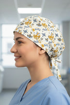 Fox Desenli Cerrahi Bone Unisex – Likralı Doktor Hemşire Bonesi