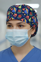 Uğur Böceği Desenli Cerrahi Bone Unisex – Likralı Doktor Hemşire Bonesi