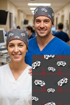 Ambulans Desenli Cerrahi Bone Unisex – Likralı Doktor Hemşire Bonesi