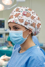 Dudu & Bubu Desenli Unisex Cerrahi Bone Hemşire ve Doktor Bone
