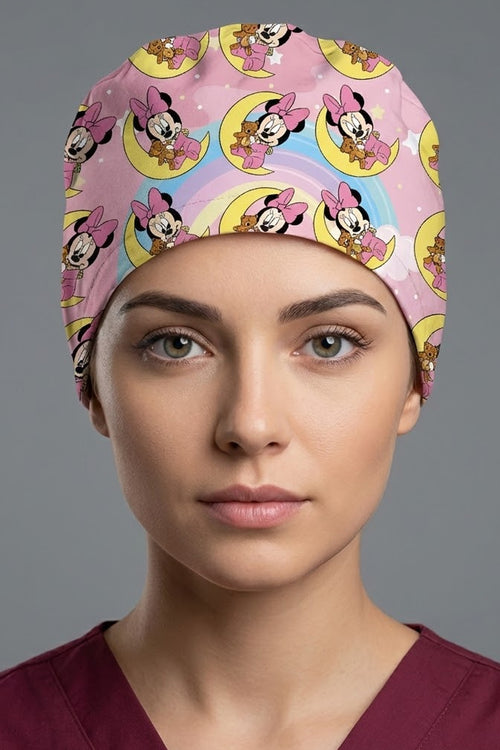 Baby Minnie Desenli Unisex Cerrahi Bone Hemşire ve Doktor Bone